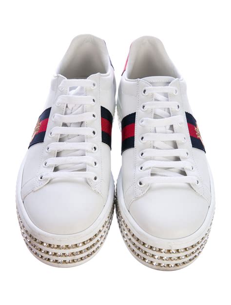 gucci new ace sneaker|Gucci ace embellished leather sneakers.